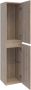 Saniclass Solution Badkamerkast 160x35x35cm 2 greeploze links- rechtsdraaiende deur MFC legno calore 7815 - Thumbnail 2