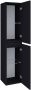 Saniclass Solution Badkamerkast 160x35x35cm 2 greeploze links- rechtsdraaiende deur MDF mat zwart 7812 - Thumbnail 2