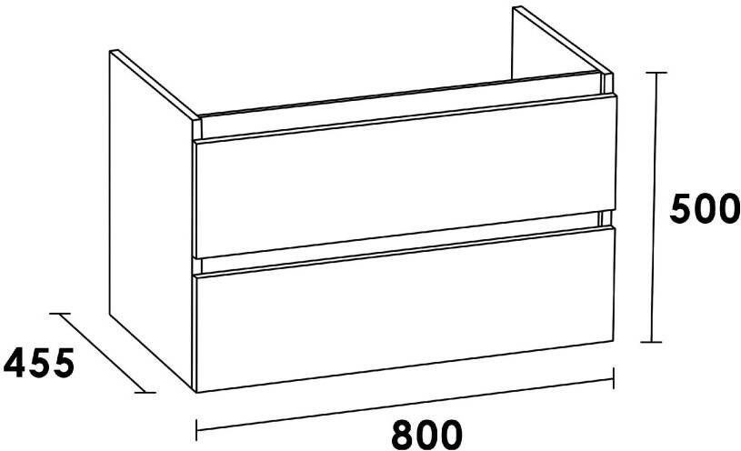 iChoice Solution onderkast 80cm 2 lades Birch