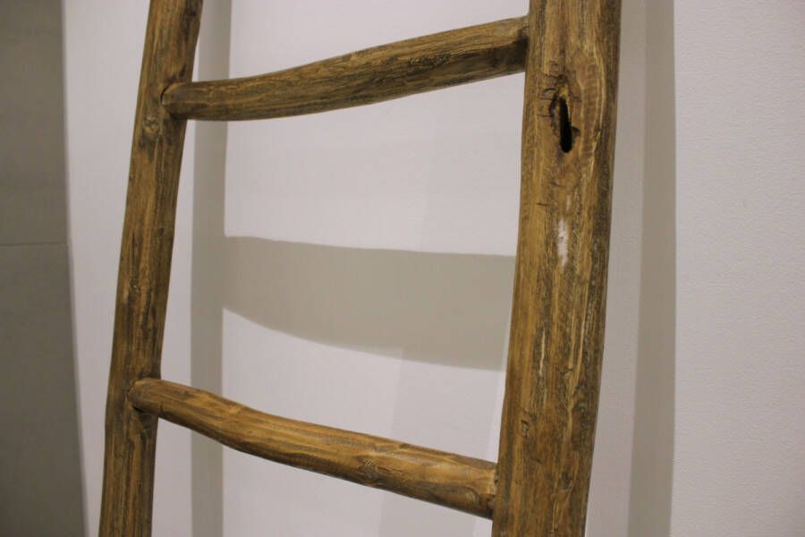 Bewonen Teun badkamer decoratie ladder rustiek 150cm bruin teak