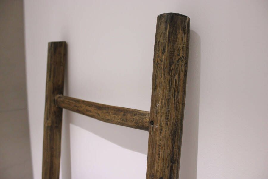 Bewonen Teun badkamer decoratie ladder rustiek 175cm bruin teak
