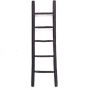 Bewonen Teun badkamer decoratie ladder rustiek 175cm zwart teak - Thumbnail 2