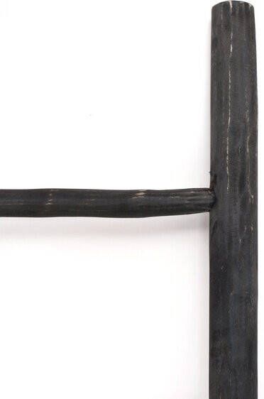 Bewonen Teun badkamer decoratie ladder rustiek 175cm zwart teak