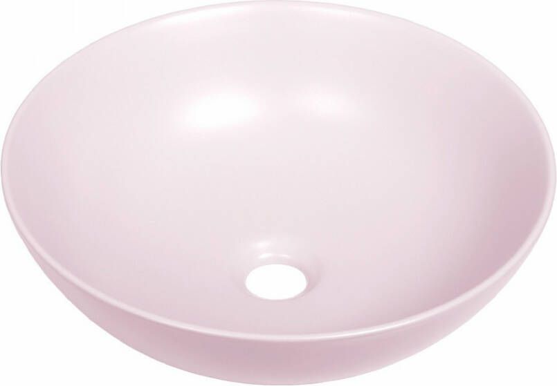 iChoice Pastello Rosato opzetwastafel rond 40cm keramiek mat roze