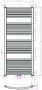 Royal Plaza Sorbus g radiator 60x120 n25 490w gebogen met midden aansluiting wit 57448 - Thumbnail 4