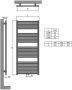 Royal Plaza Sorbus R handdoekradiator 40x120cm 438watt middenaansluiting glans wit 1564320 - Thumbnail 5