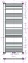 Royal Plaza Sorbus r radiator 50x120 n25 420w recht met midden aansluiting grijs metallic 56745 - Thumbnail 4