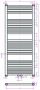 Royal Plaza Sorbus R radiator 50x120cm 420 watt recht met midden aansluiting wit 58791 - Thumbnail 4