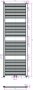 Royal Plaza Sorbus r radiator 60x140 580w recht met midden aansluiting grijs metallic 57622 - Thumbnail 5