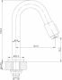 Royal Plaza Gondo 2.0 fonteinkraan met hoge uitloop 19cm koper - Thumbnail 2