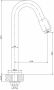 Royal Plaza Gondo 2.0 fonteinkraan uitloop hoog 27cm mat zwart - Thumbnail 2