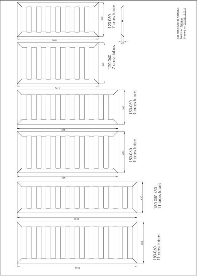 Blinq Arkose radiator 50 x 119 cm 501w wit ral 9016