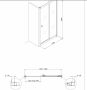 Alterna Free basic deur schuif 2delig 120x190cm chroom helder glas chroom look-helder - Thumbnail 4