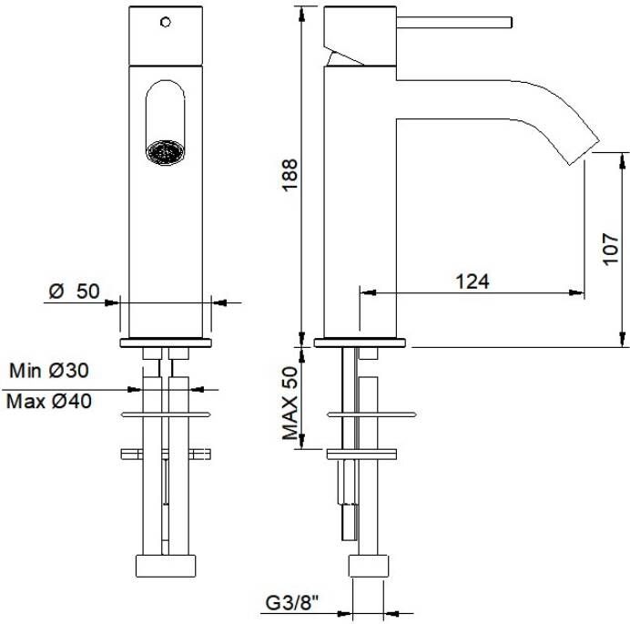 Blinq Fremont wastafelkraan koper 02