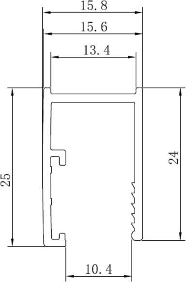 Blinq Indianapolis zijwand voor schuifdeur 100x200cm