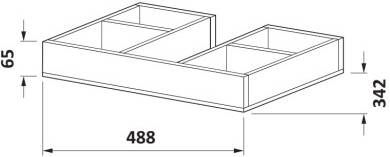 Blinq Veille lade verdeler voor lade 121cm rechts zwart