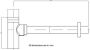BLUE LABEL Brondby messing design sifon 1 4" inclusief muurbuis gun metal - Thumbnail 4