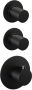 Brauer Black Carving Regendouchesets inbouw hoofddouche 30cm Wandarm met inbouwdeel 3 Carving knoppen handdouche Rond 1 stand mat zwart 5-S-106 - Thumbnail 4