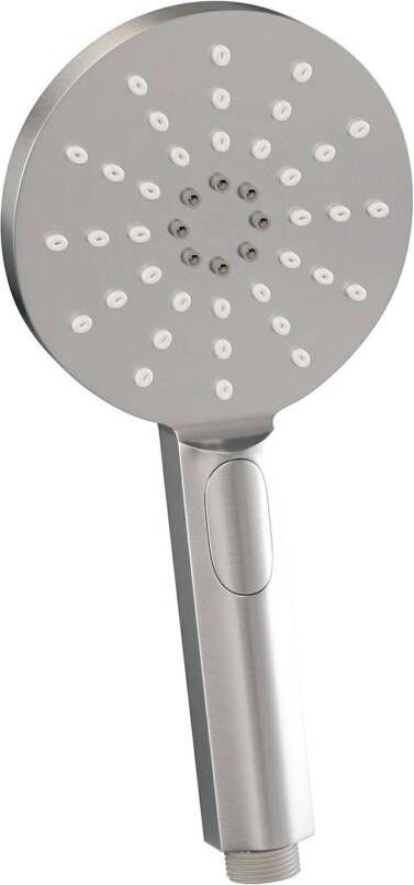 Brauer Brushed Carving badthermostaat met badset 3 standen handdouche geborsteld RVS PVD