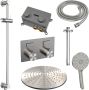 Brauer Thermostatische Inbouw Regendouche Brushed Edition Met Drukknoppen SET 57 Met 20 Cm Douchekop En Gebogen Muurarm En 3-Standen Handdouche En Doucheslang En Wandaansluitbocht RVS Geborsteld PVD - Thumbnail 3