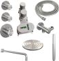 Brauer Brushed Edition Regendoucheset inbouw hoofddouche 20cm Wandarm glijstang met inbouwdeel Gladde knoppen handdouche Rond 3 standen PVD geborsteld RVS 5-NG-080 - Thumbnail 13