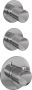 Brauer Chrome Carving Regendouchesets inbouw hoofddouche 30cm Wandarm glijstang met inbouwdeel Carving knoppen handdouche Staaf 1 stand chroom 5-CE-112 - Thumbnail 4