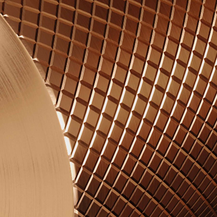 Brauer Copper Carving 3-weg inbouwthermostaat koper geborsteld PVD