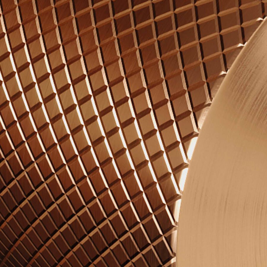Brauer Copper Carving hoge opbouw wastafelmengkraan met draaibare platte uitloop model A koper geborsteld PVD