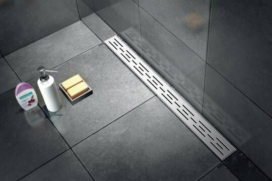Brauer douchegoot 60cm zonder flens sleufrooster