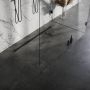Brauer Douchegoot 140x7 cm Zwart Vloerflens Inclusief Kunststof Sifon Verstelbare Poten - Thumbnail 8