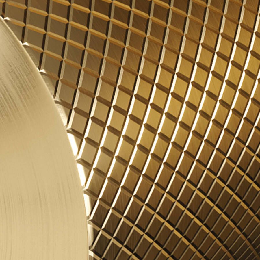 Brauer Gold Carving inbouw wastafelkraan rechte uitloop rozetten hendel 1 rechts geborsteld goud PVD