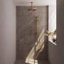 Brauer Gold Carving Regendoucheset inbouw hoofddouche 30cm plafondarm 20cm 3 carving knoppen handdouche staaf 1 stand PVD geborsteld goud 5-GG-114 - Thumbnail 3