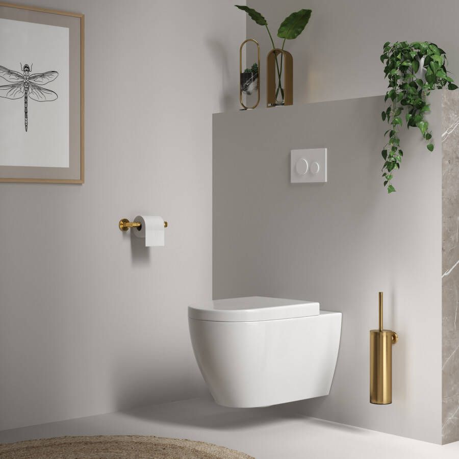 Brauer Gold Edition toiletborstelhouder wand geborsteld goud PVD