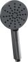 Brauer Gunmetal Carving Badkraan Opbouw glijstang 2 functies 2 carving knoppen handdouche rond 3 standen PVD geborsteld gunmetal 5-GM-085-2 - Thumbnail 4