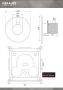 Brauer Gunmetal Carving inbouwthermostaat inbouwdeel 1 carving knop PVD geborsteld gunmetal 5-GM-090 - Thumbnail 4