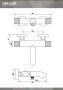 Brauer Badkraan Gunmetal Carving Thermostatisch Opbouw Rond Geborsteld Gunmetal PVD 2 Greeps - Thumbnail 3