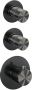 Brauer Gunmetal Edition Regendouchesets inbouw hoofddouche 30cm Wandarm glijstang met inbouwdeel Gladde knoppen handdouche Staaf 1 stand PVD geborsteld gunmetal 5-GM-079 - Thumbnail 6