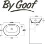 By Goof Mees Design Waskom 60x42x16.5cm Ovaal Mat Blauw SW073S6190 - Thumbnail 4