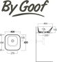 By Goof Mees Design Waskom 42x42x16.5cm Vierkant Mat Grijs SW073S6196 - Thumbnail 4