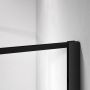 Lorense sanitair Lois douchewand helder glas 110x200 cm raster mat zwart - Thumbnail 4