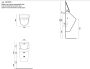 CATALANO Sfera Urinoir wand Newflush randloos met gaten voor deksel 350 x 320mm wit (te combineren met deksel) - Thumbnail 2