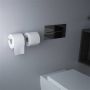 Clou Flat toiletrolhouder 28.2x4.8cm dubbel chroom CL 09.02032 - Thumbnail 5