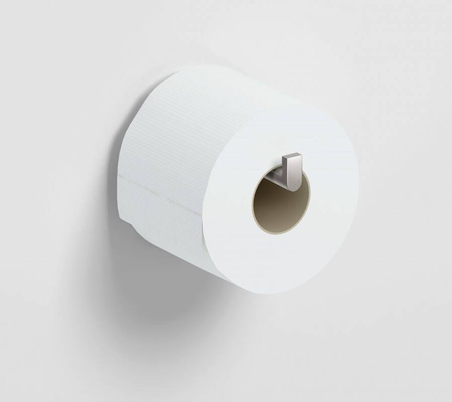 Clou Flat toiletrolhouder zonder klep diepte 12 1 cm geborsteld rvs