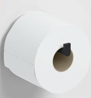 Clou Flat toiletrolhouder zonder klep diepte 12 1 cm mat zwart
