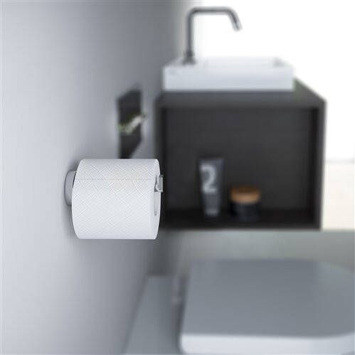 Clou Flat toiletrolhouder zonder klep diepte 12 1 cm mat zwart