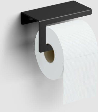 Clou Fold toiletrolhouder met cover wandmontage Mat zwart