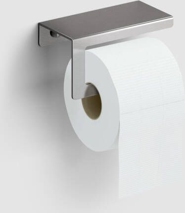 Clou Fold toiletrolhouder met cover wandmontage RVS geborsteld