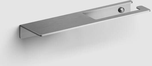 Clou Fold toiletrolhouder met planchet Geborsteld RVS