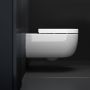 Clou Toiletpot Hangend Hammock 56x37x36cm Wandcloset Keramiek Diepspoel Glans Wit met Softclose Toiletbril - Thumbnail 5