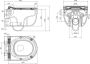 Clou Toiletpot Hangend Hammock 49x36.8x37.5cm Wandcloset Keramiek Diepspoel Glans Wit met Dunne Softclose Toiletbril - Thumbnail 4